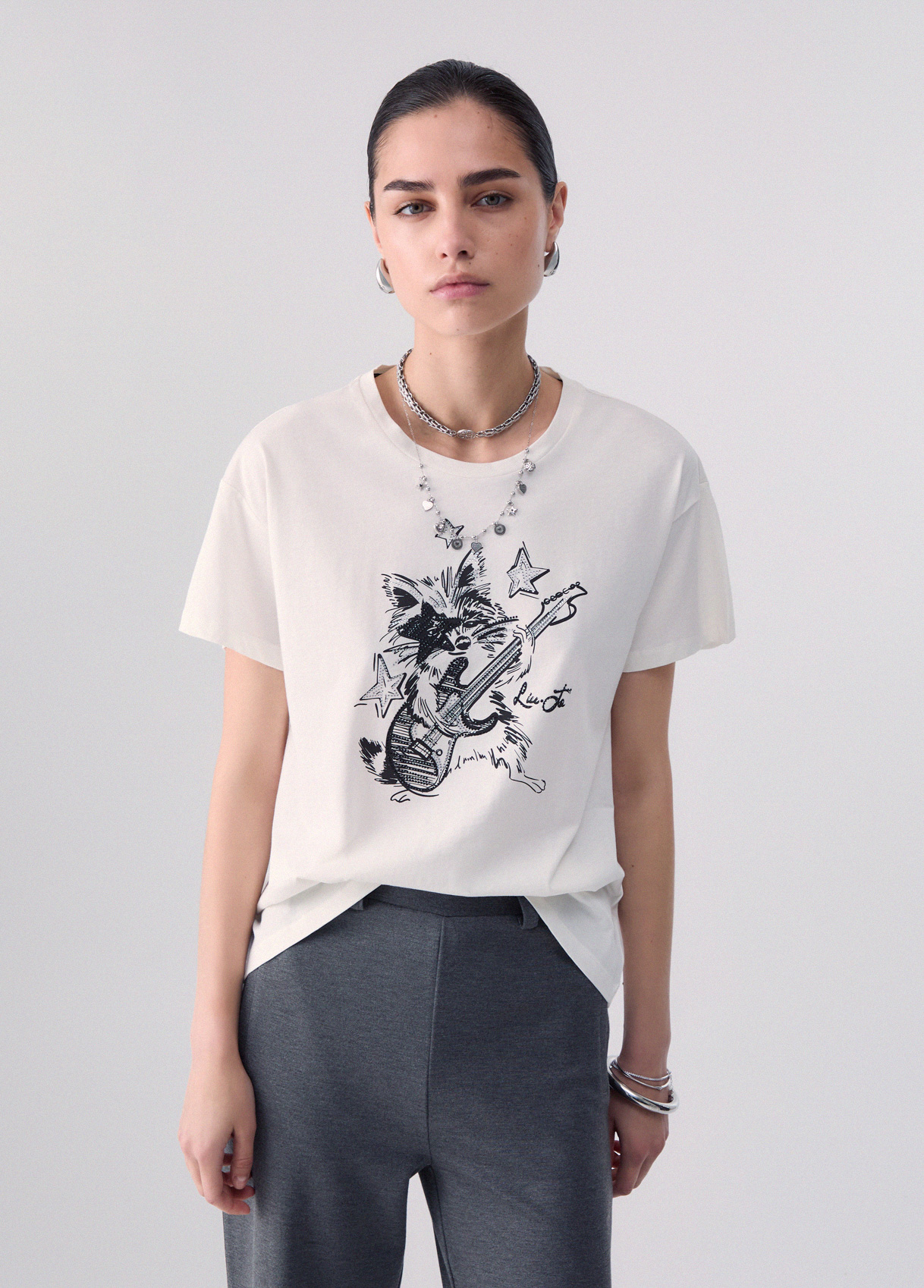 Liu Jo Raccoon Rock T-shirt