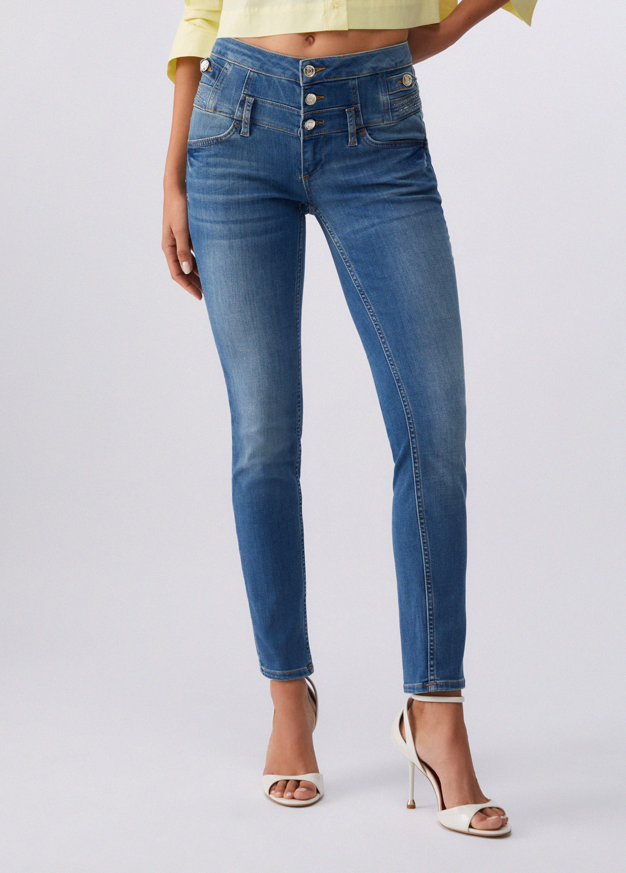 Liu Jo Skinny Jeans With Rhinestones