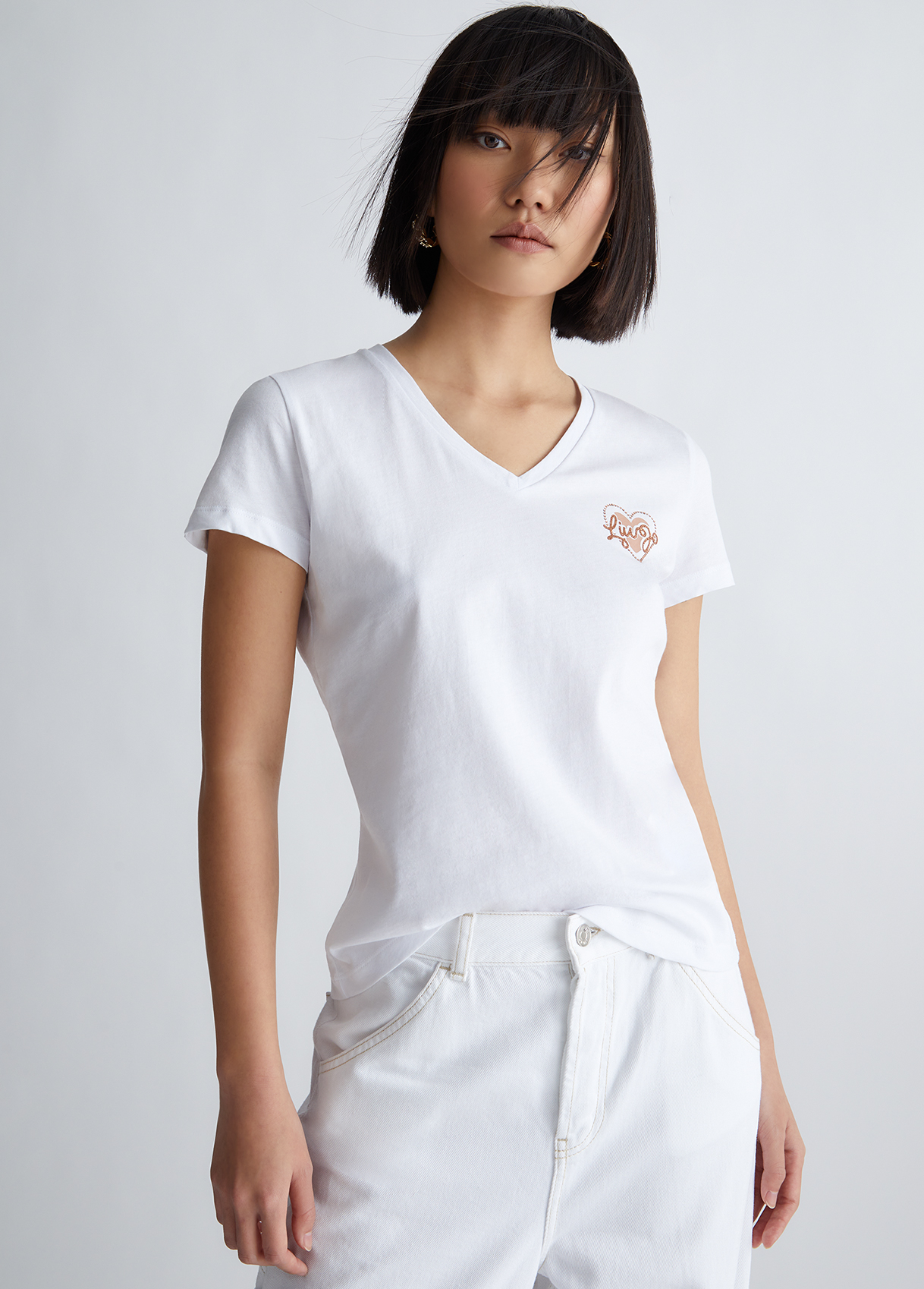 Liujo T-shirt Avec Cœur Et Logo