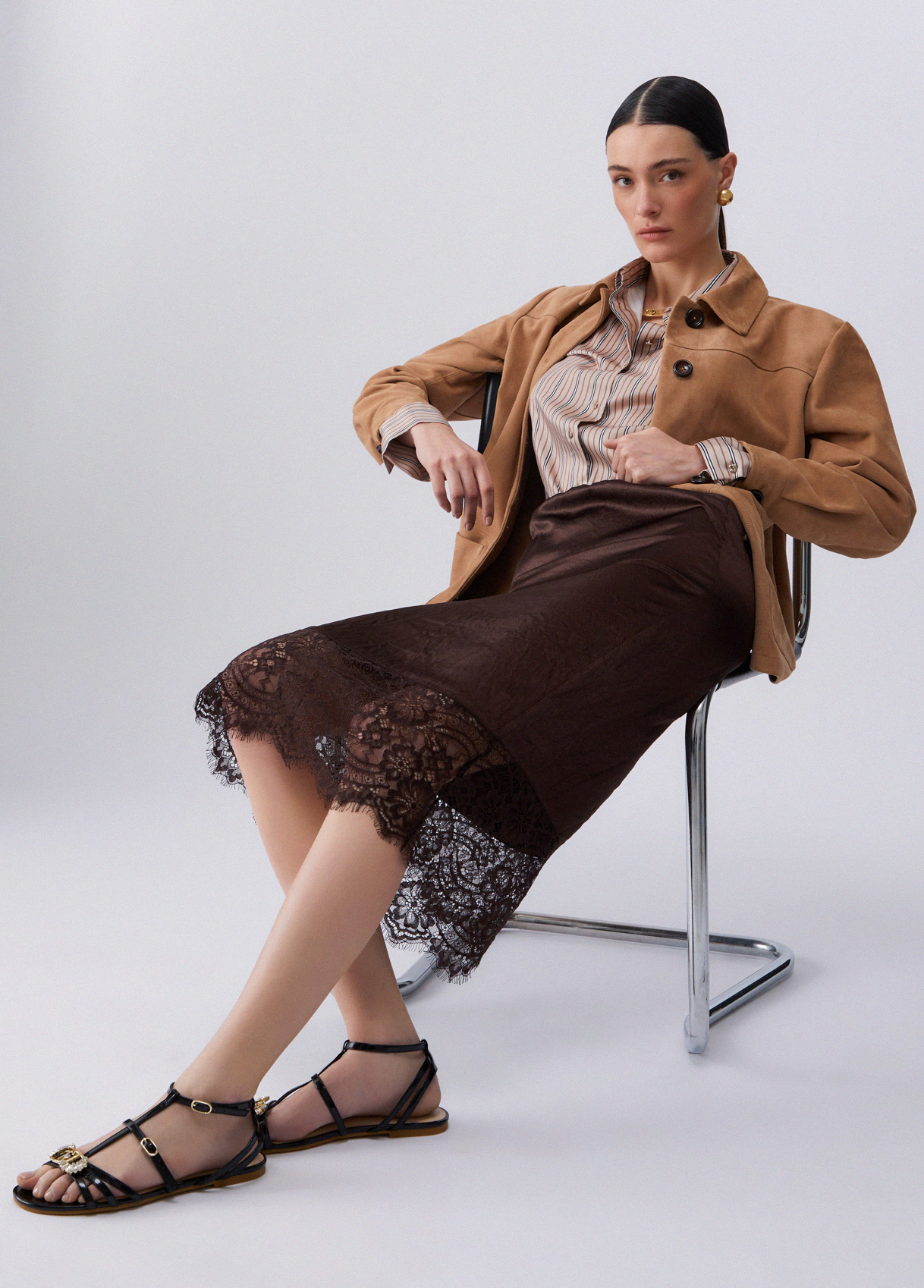 Liu Jo Patent Leather Sandals With Bejewelled Logo