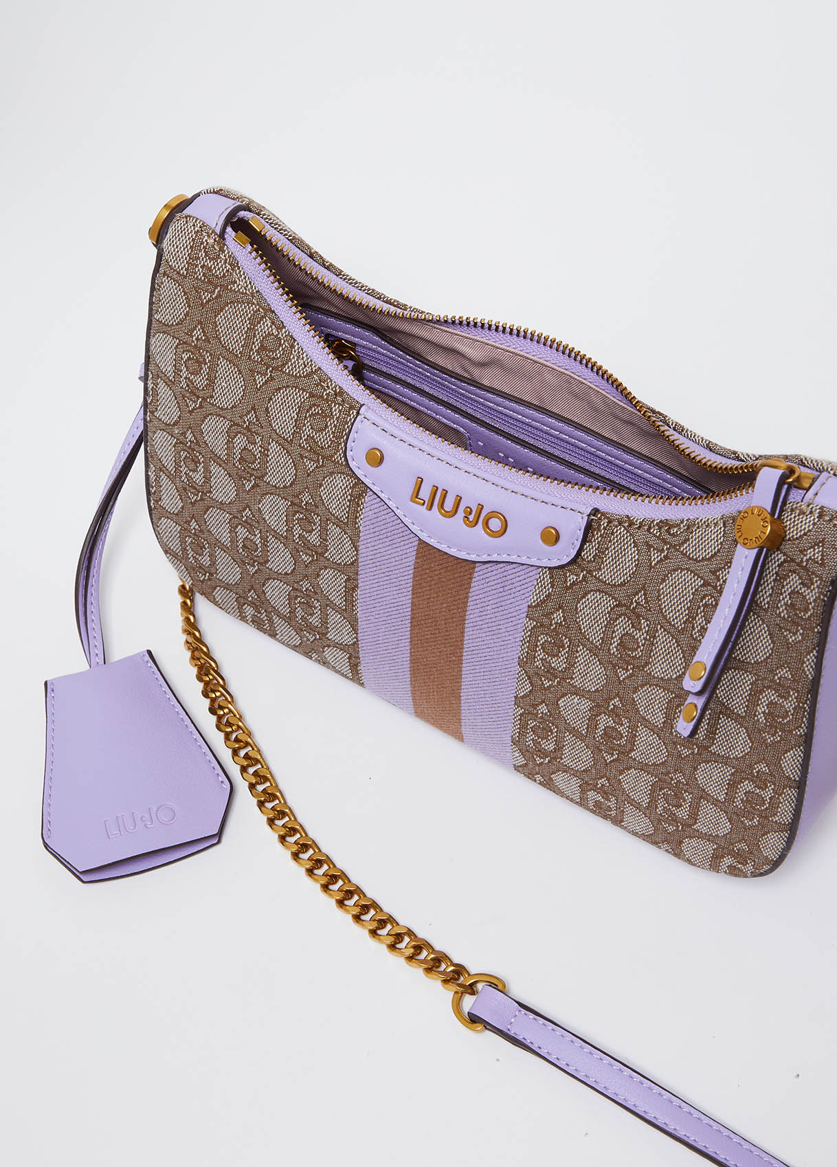 Jacquard-Umhängetasche Farbe Braun | Liu Jo