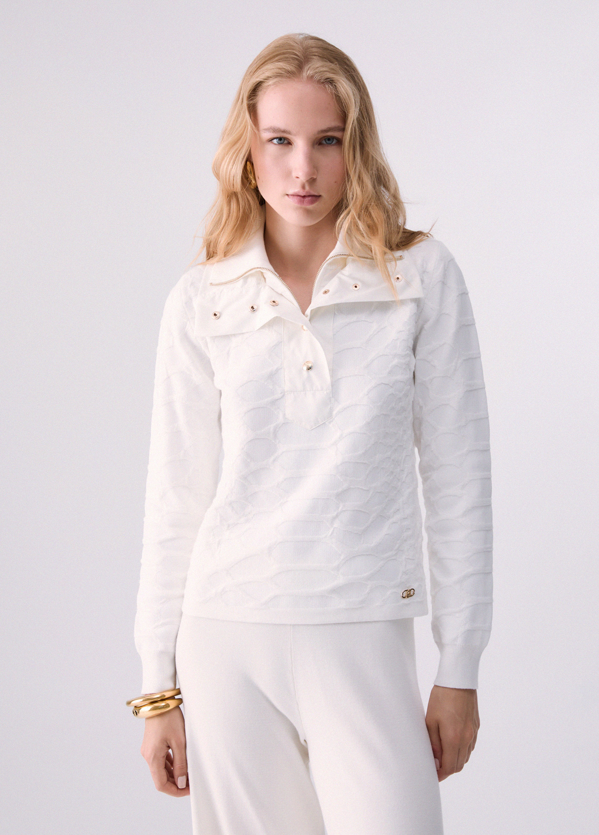 Liu Jo Crocodile Jacquard Sweater
