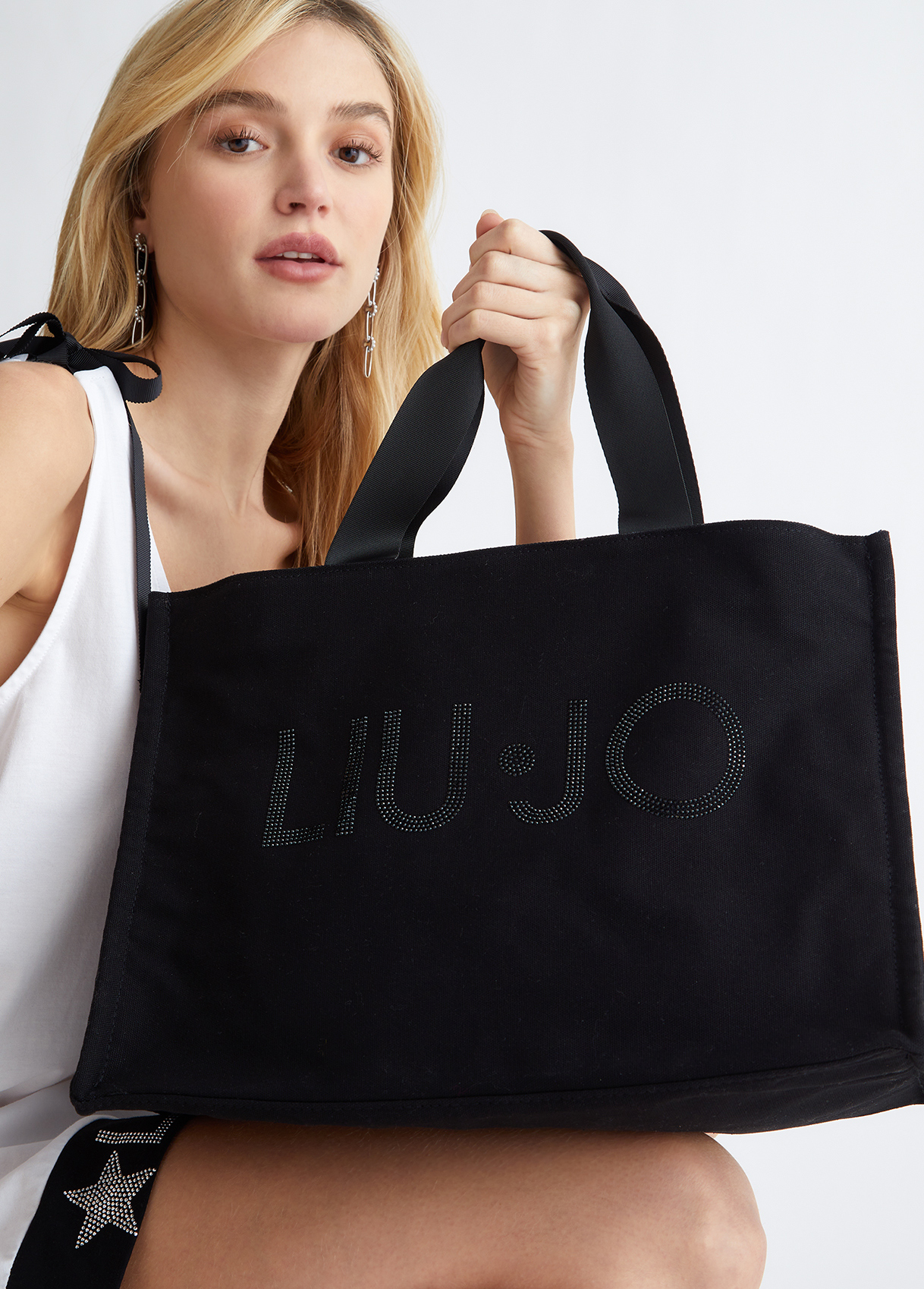 Liujo Shopper En Toile À Logo