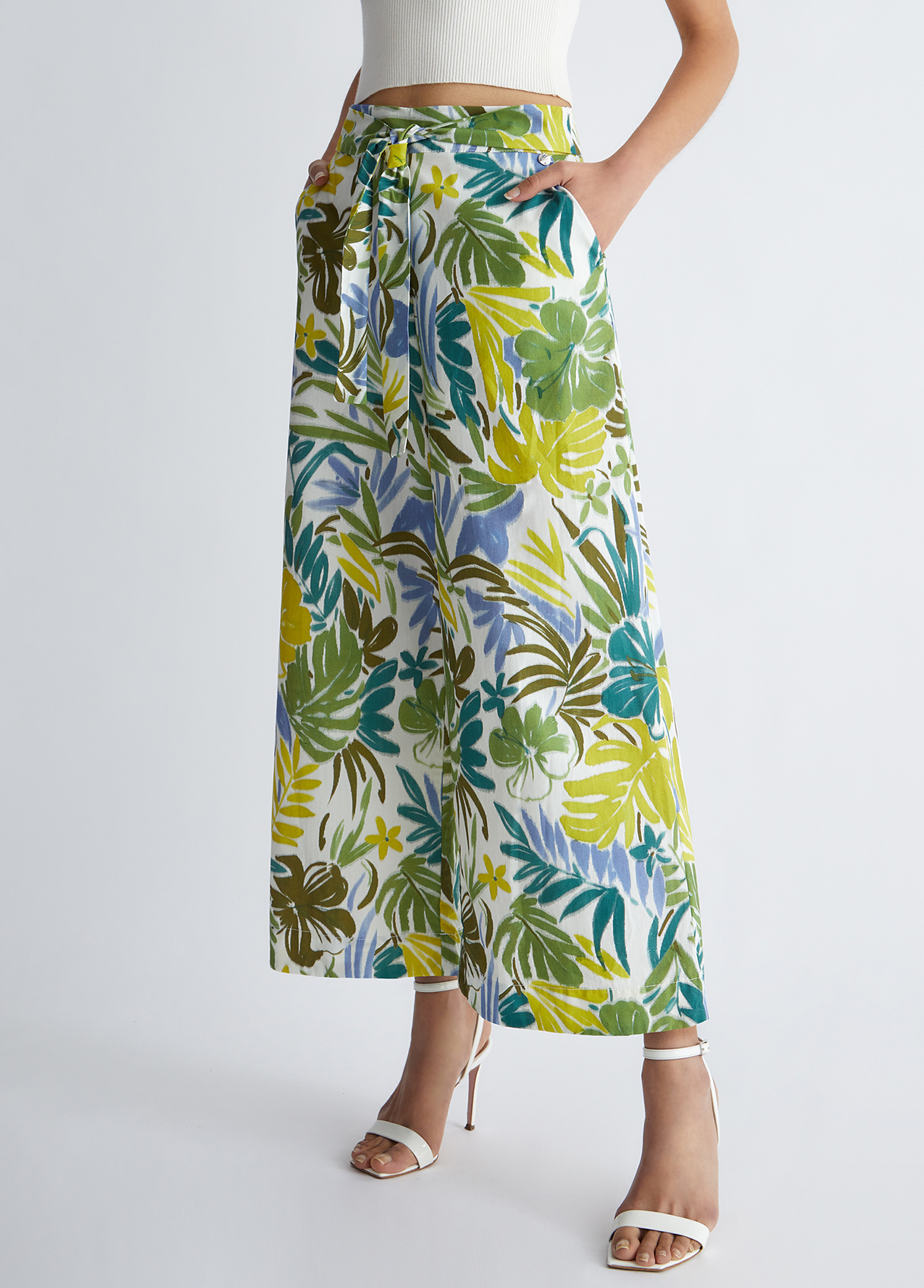 Liujo Pantalon À Fleurs Écoconçu