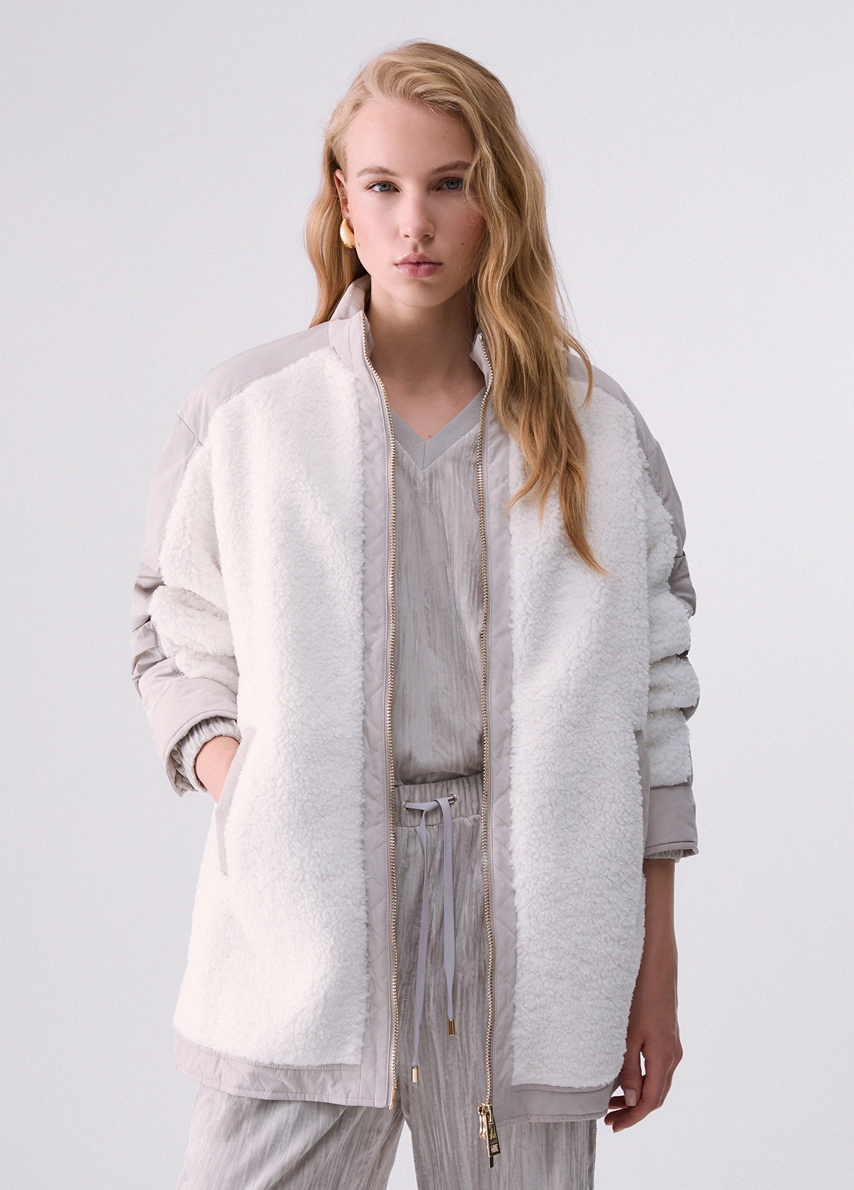 Liu Jo Oversized Teddy Bomber Jacket