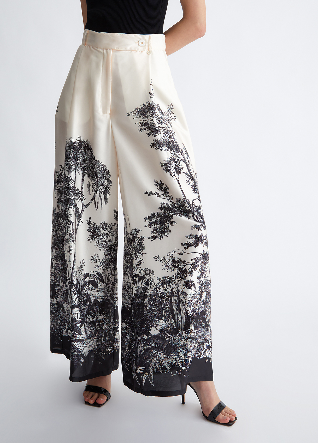 Liujo Pantalon Palazzo En Satin