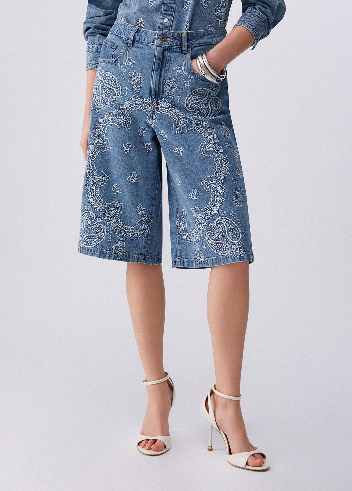 Liu Jo Denim Shorts With Embroidery