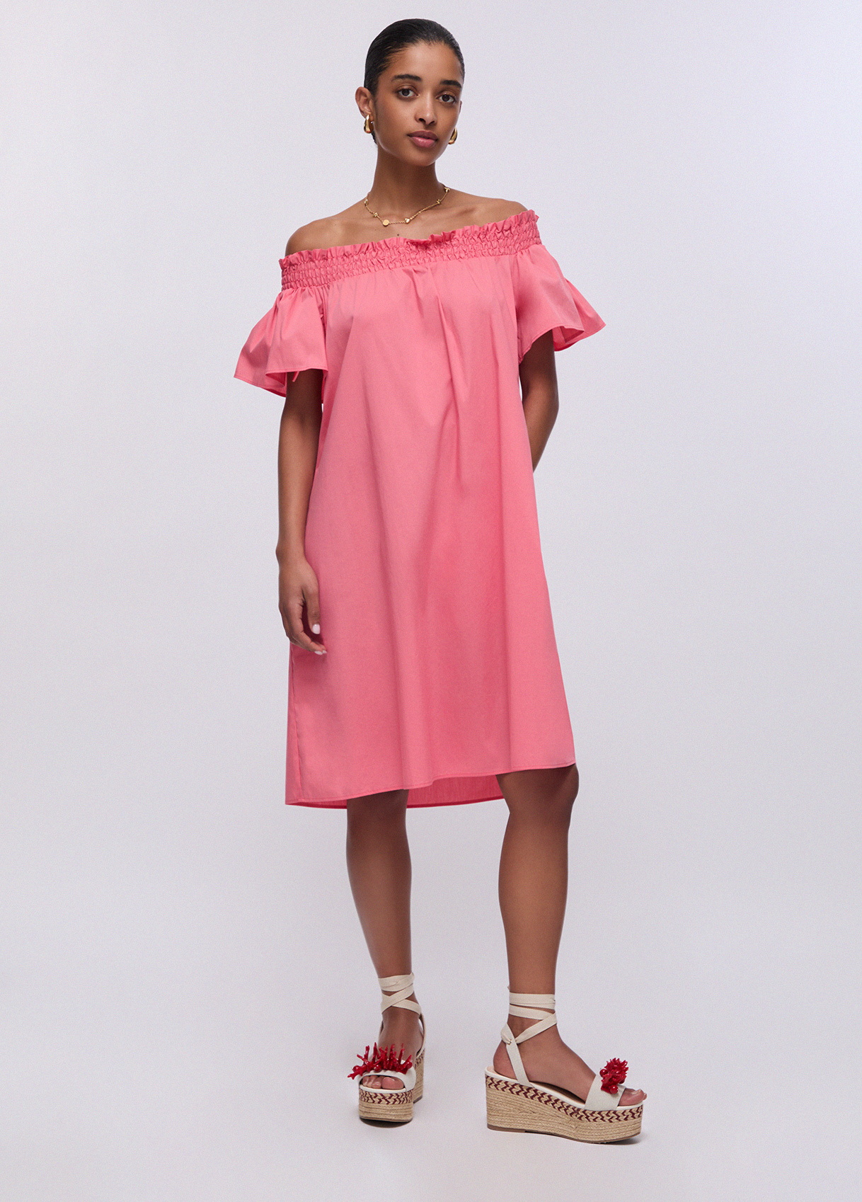 Liu Jo Short Dress With Bardot Neckline