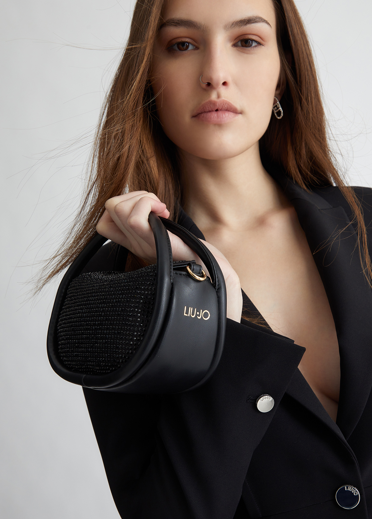 Handtasche mit Strass Farbe Schwarz | Liu Jo