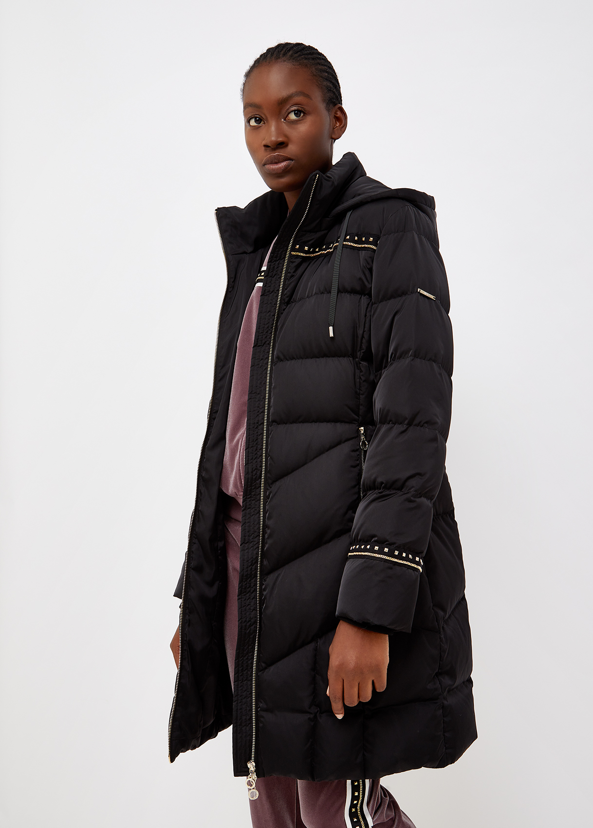 longline down coat
