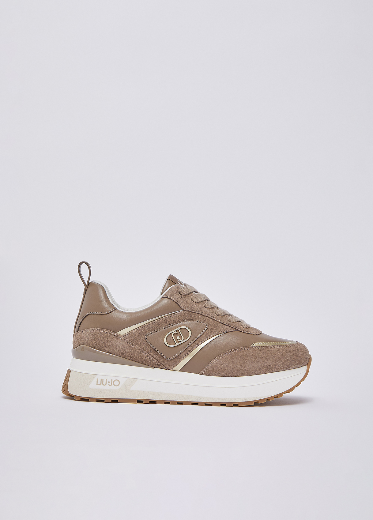 Liu Jo Platform Sneakers In Suede And Leather