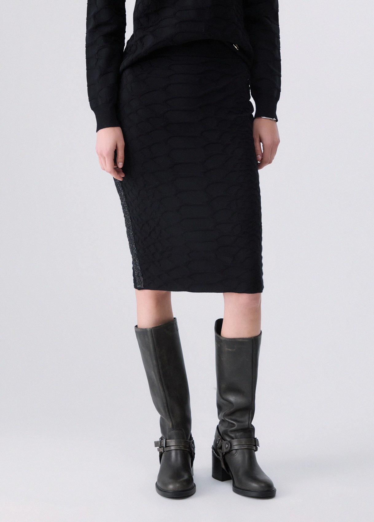 Liu Jo Jacquard Knit Midi Skirt