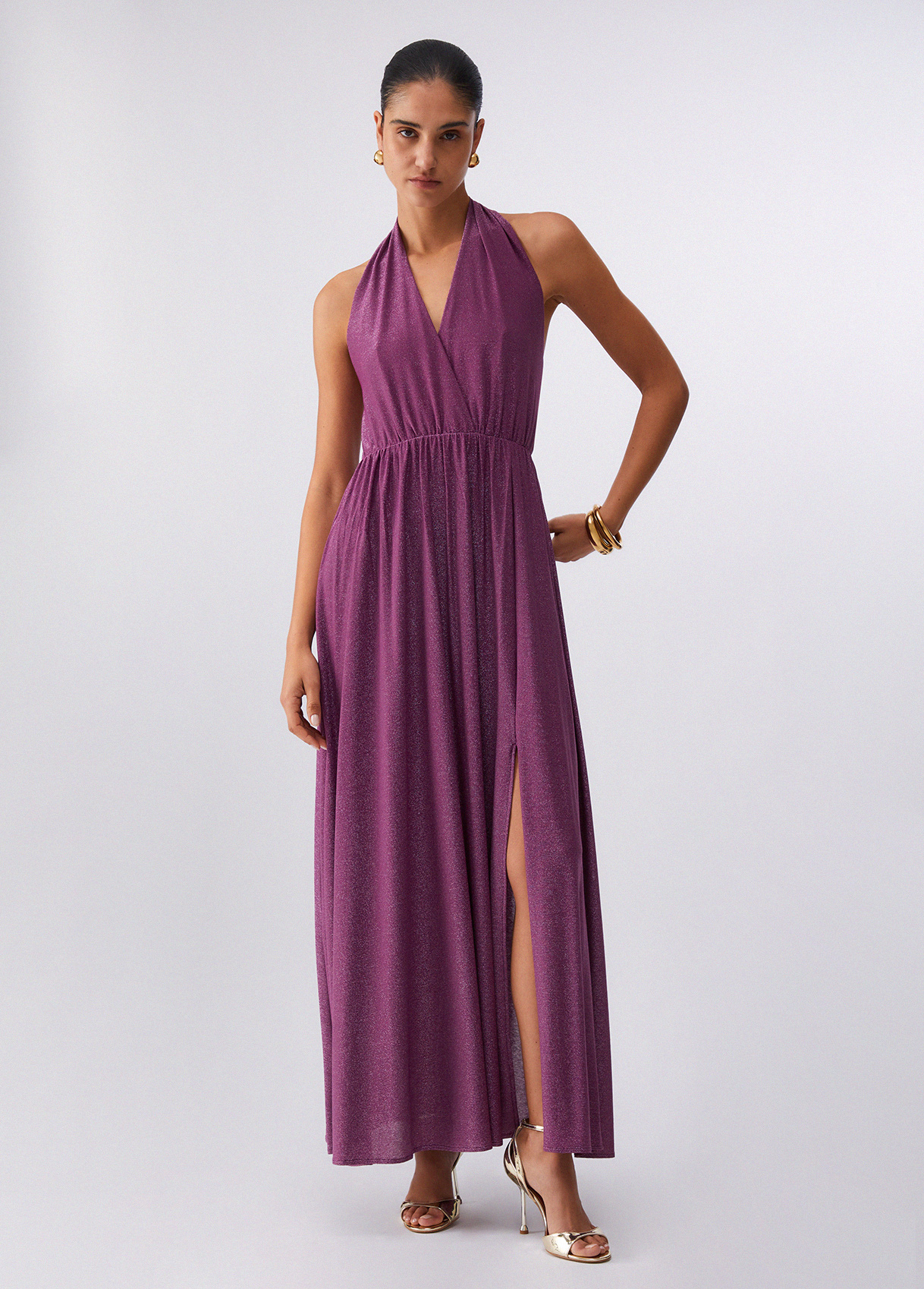 Liu Jo Long Lurex Dress