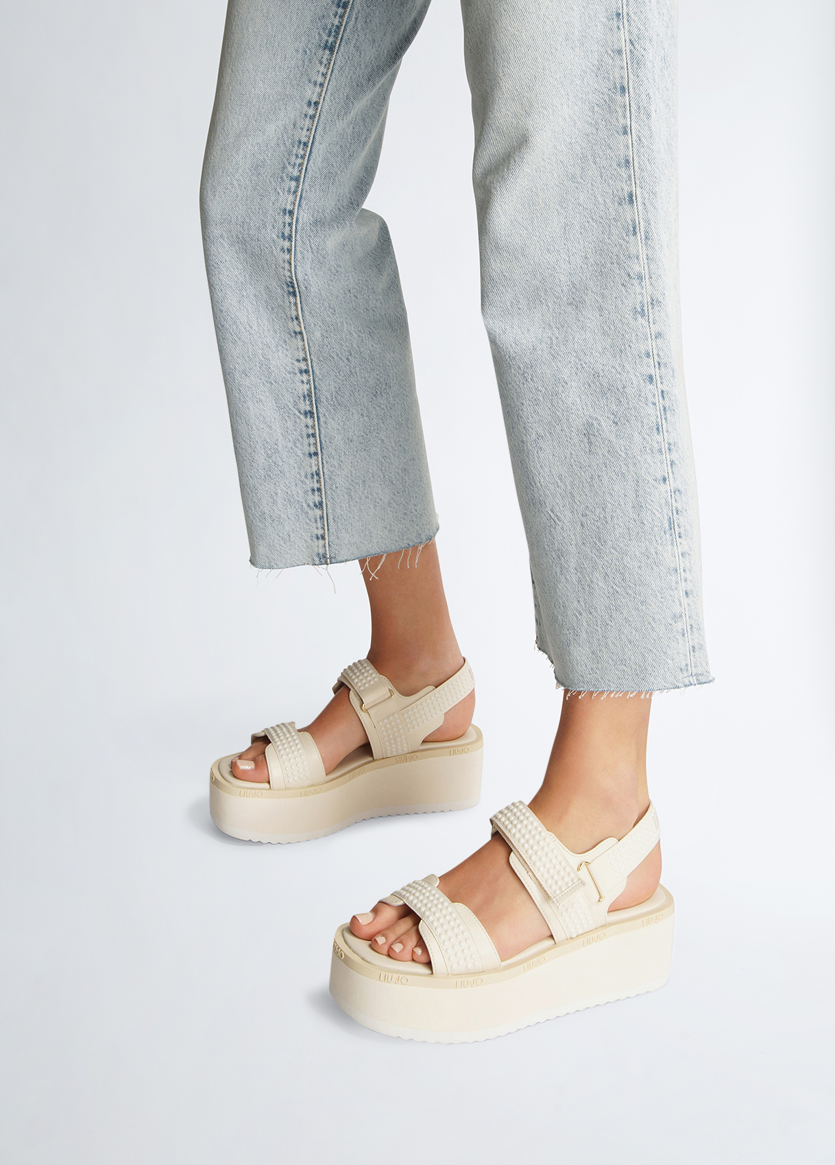 Liujo Sandales À Plateforme Avec Micro Perles