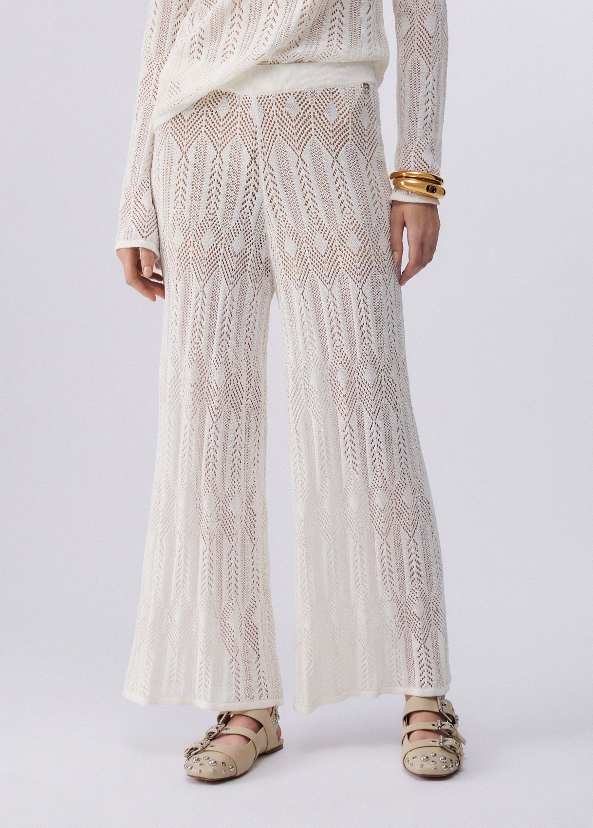 Liu Jo Openwork Knit Trousers