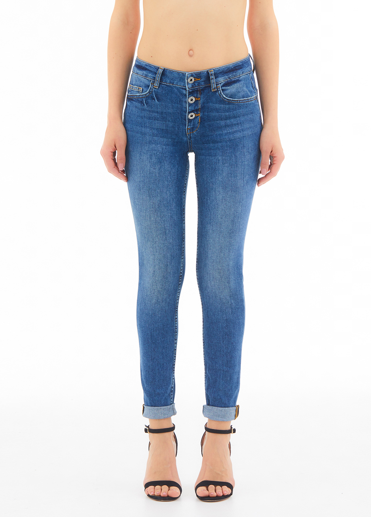 Liujo Jean Skinny Écoconçu À Taille Haute