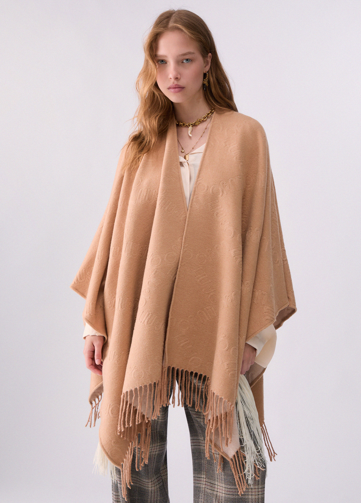 Liu Jo Poncho With Embossed Logo