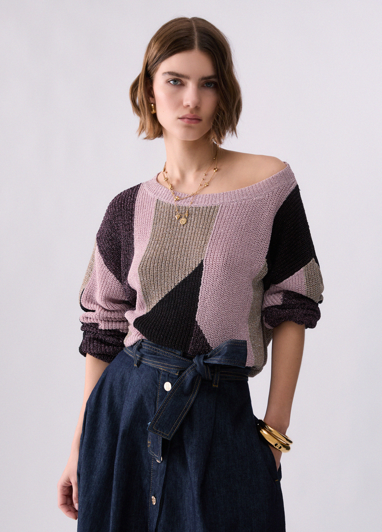 Liu Jo Sweater With Lamé Inlays