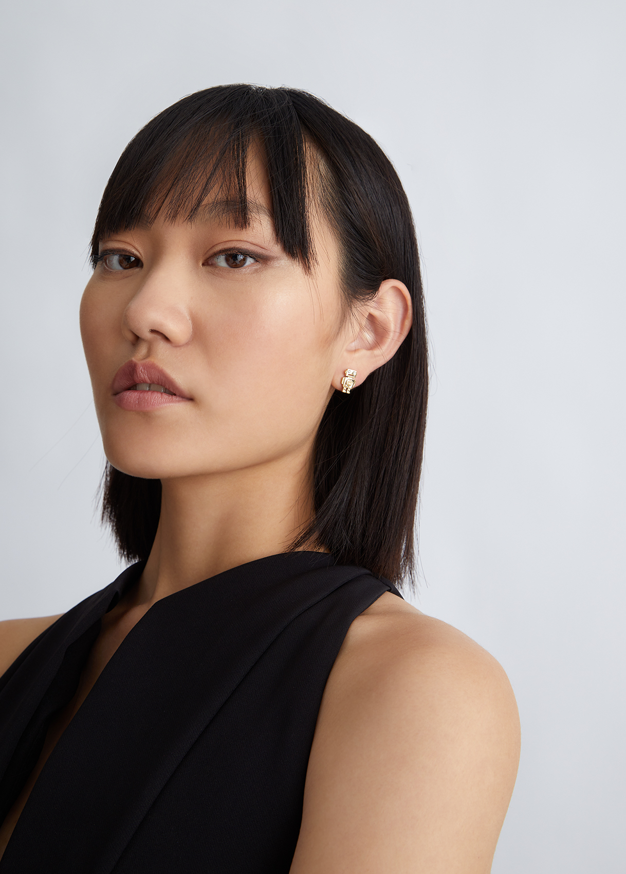 Liujo Boucles D'oreilles Robot Avec Strass