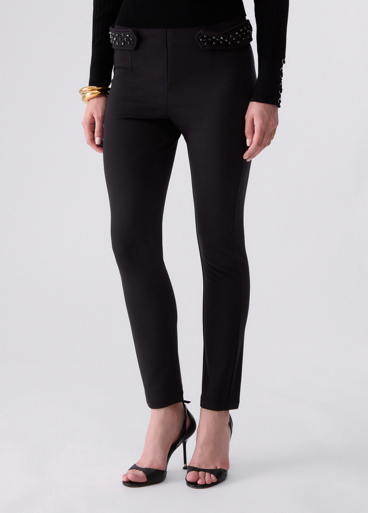 Liu Jo Slim Fit Trousers With Embellishments