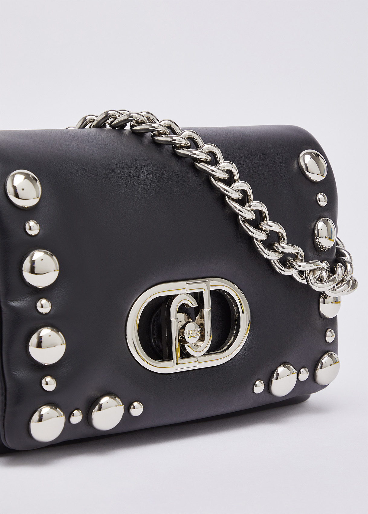 Medium LaPuffy bag with beads colour black | Liu Jo