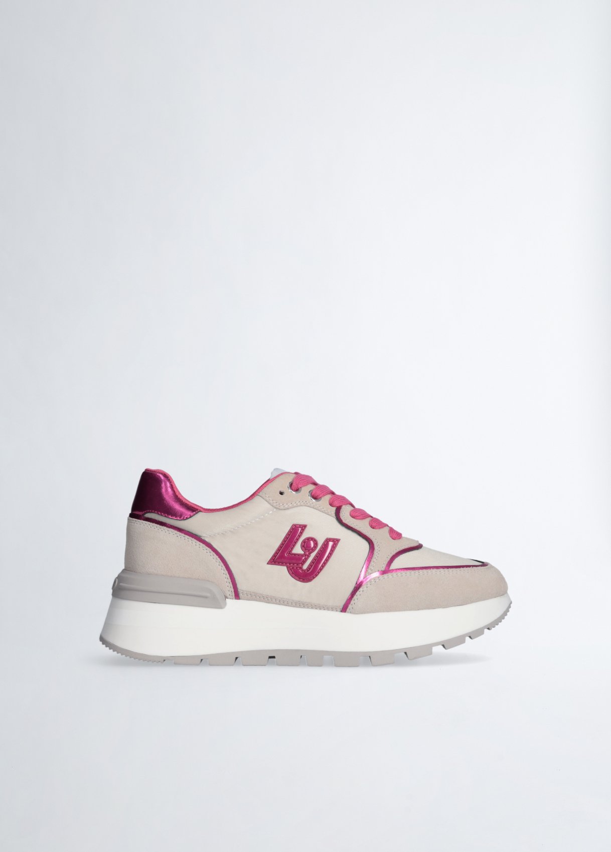 Liu Jo Platform Sneakers In Suede And Nylon