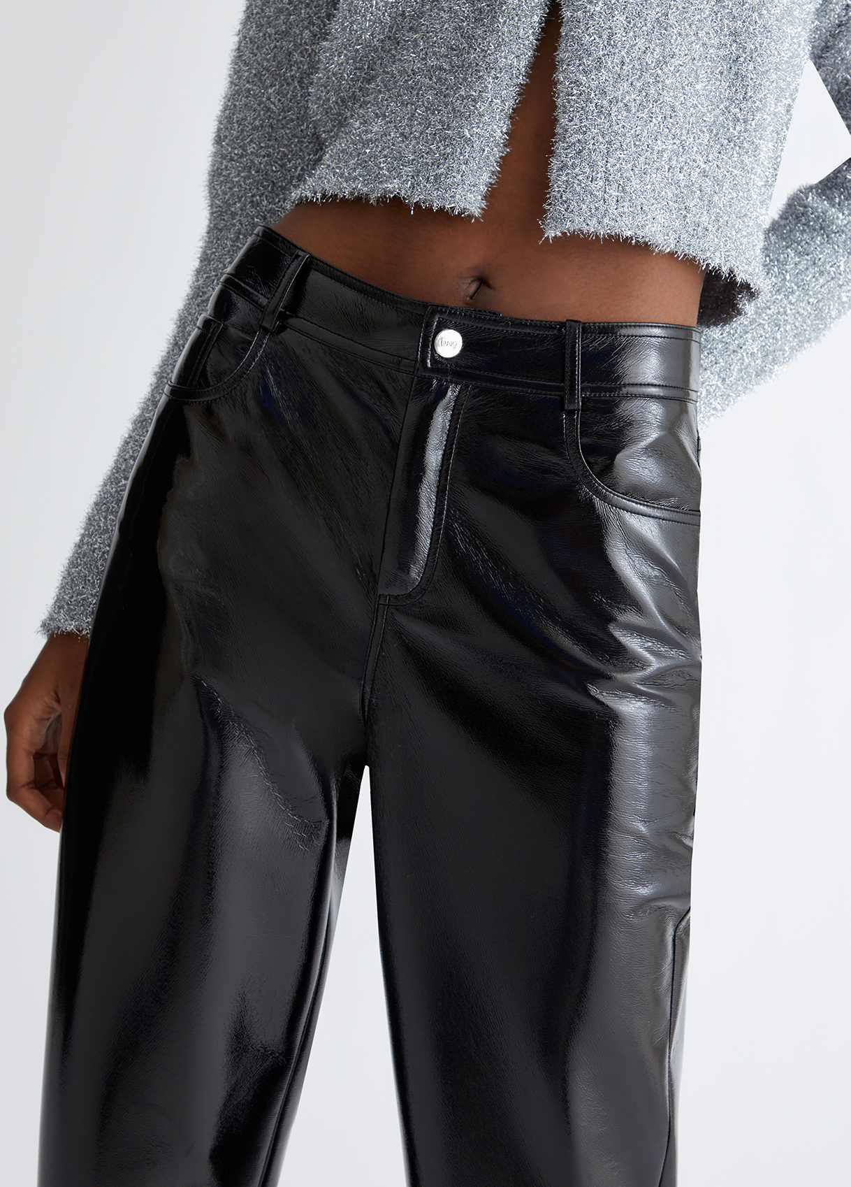 パンツ LIU JO Woman Pants Black UF4006D4922 87416 Women's Joggers | Italian Designer Joggers & Sweatpants | LIU JO
