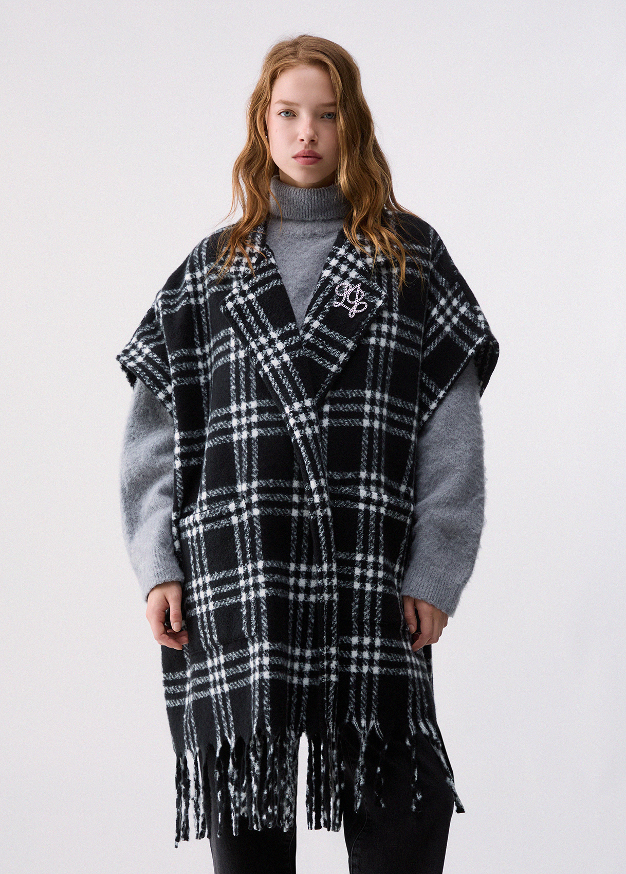 Liu Jo Poncho Long Jacquard