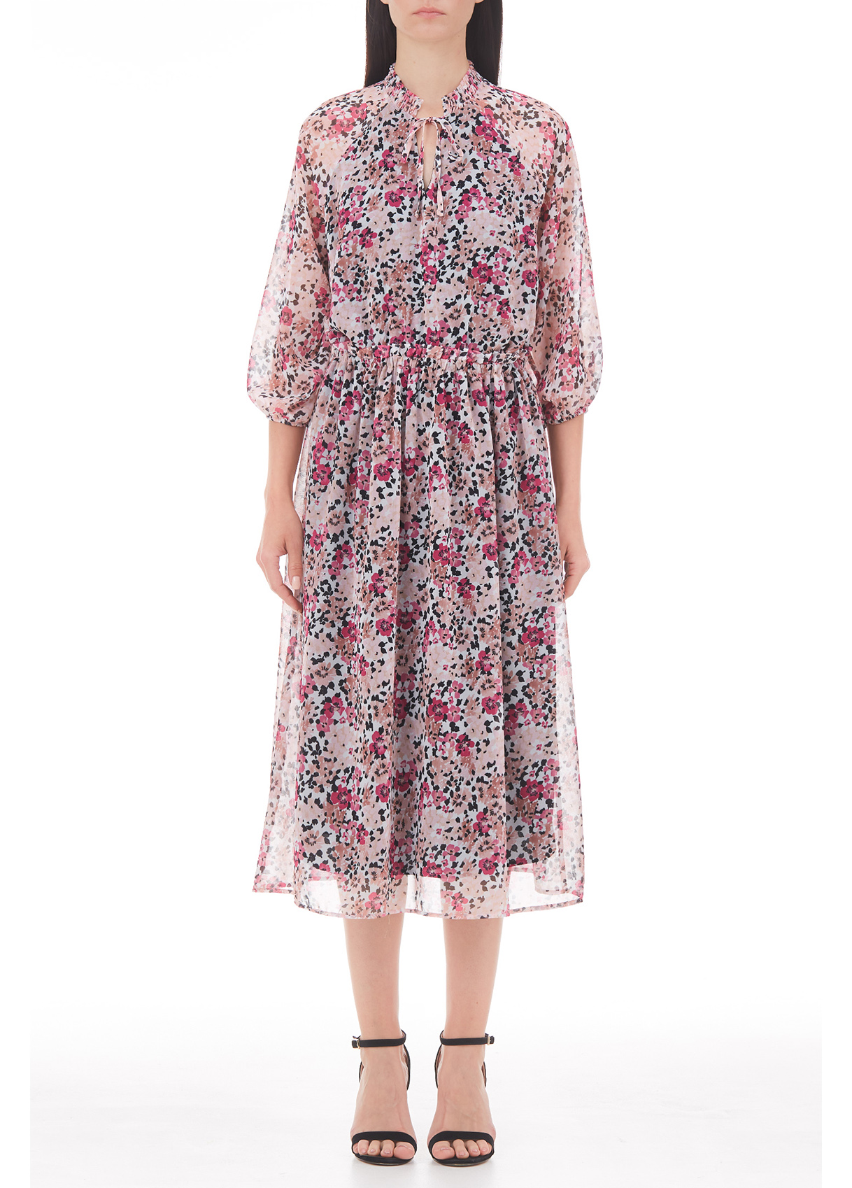 Liujo Robe Midi En Georgette