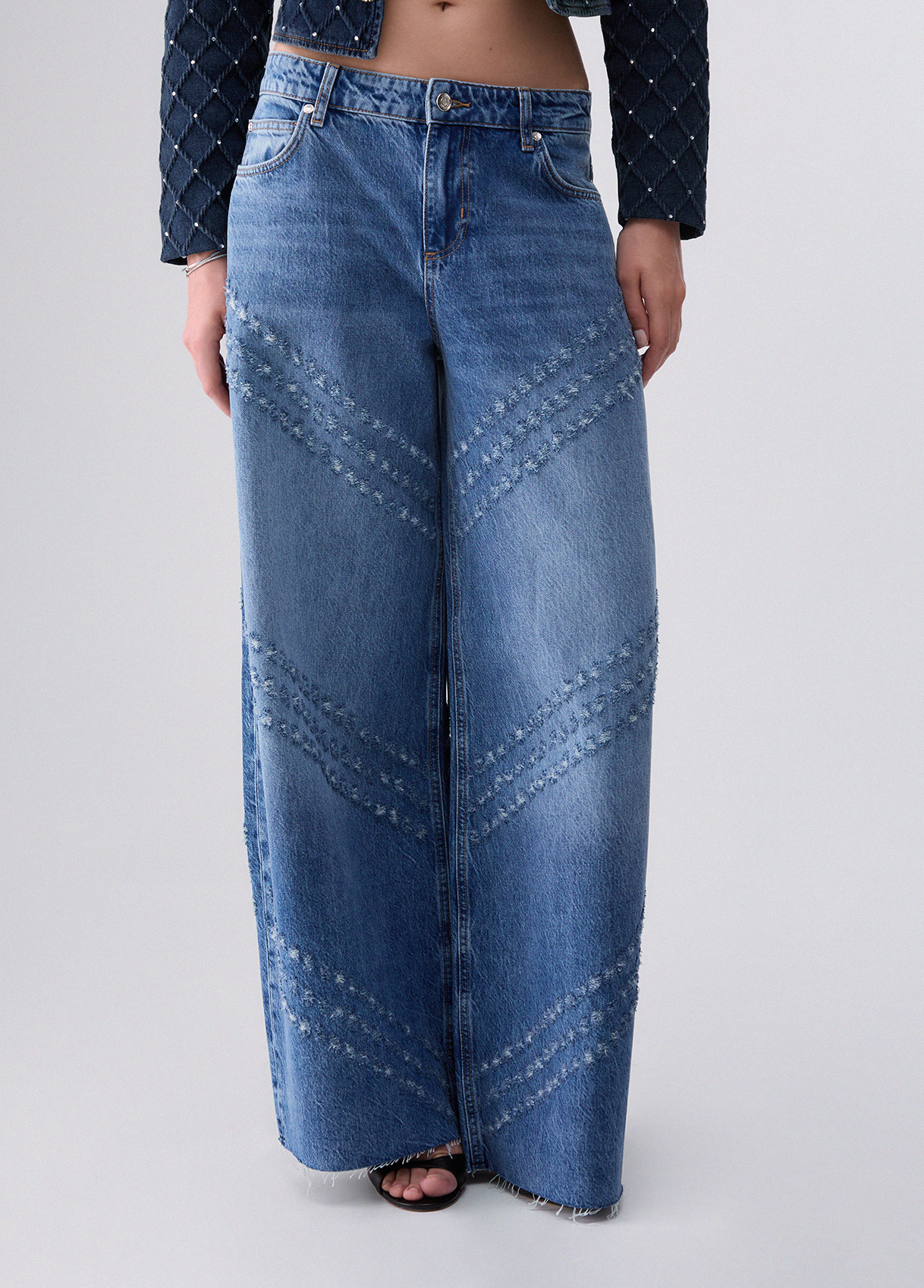 Liu Jo Flared Jeans With Laser-etched Details