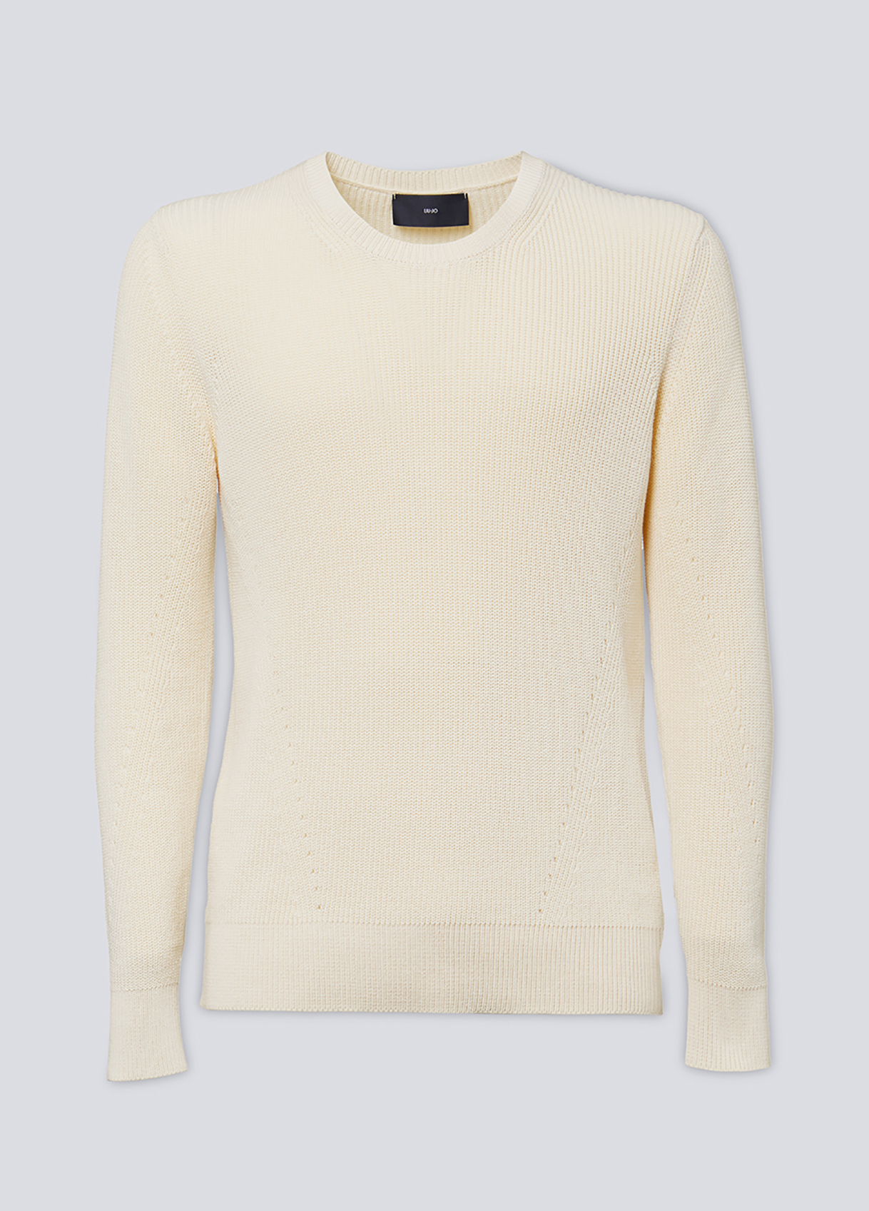 ribbed white jumper