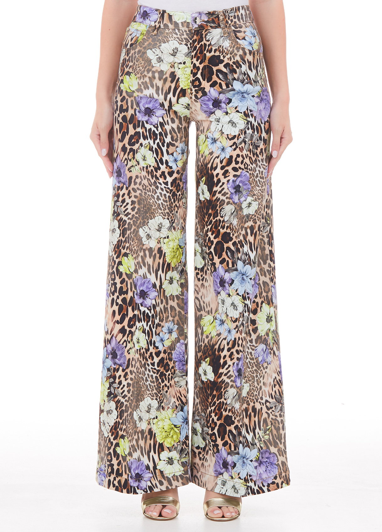 Liujo Pantalon Évasé Avec Imprimé Animalier