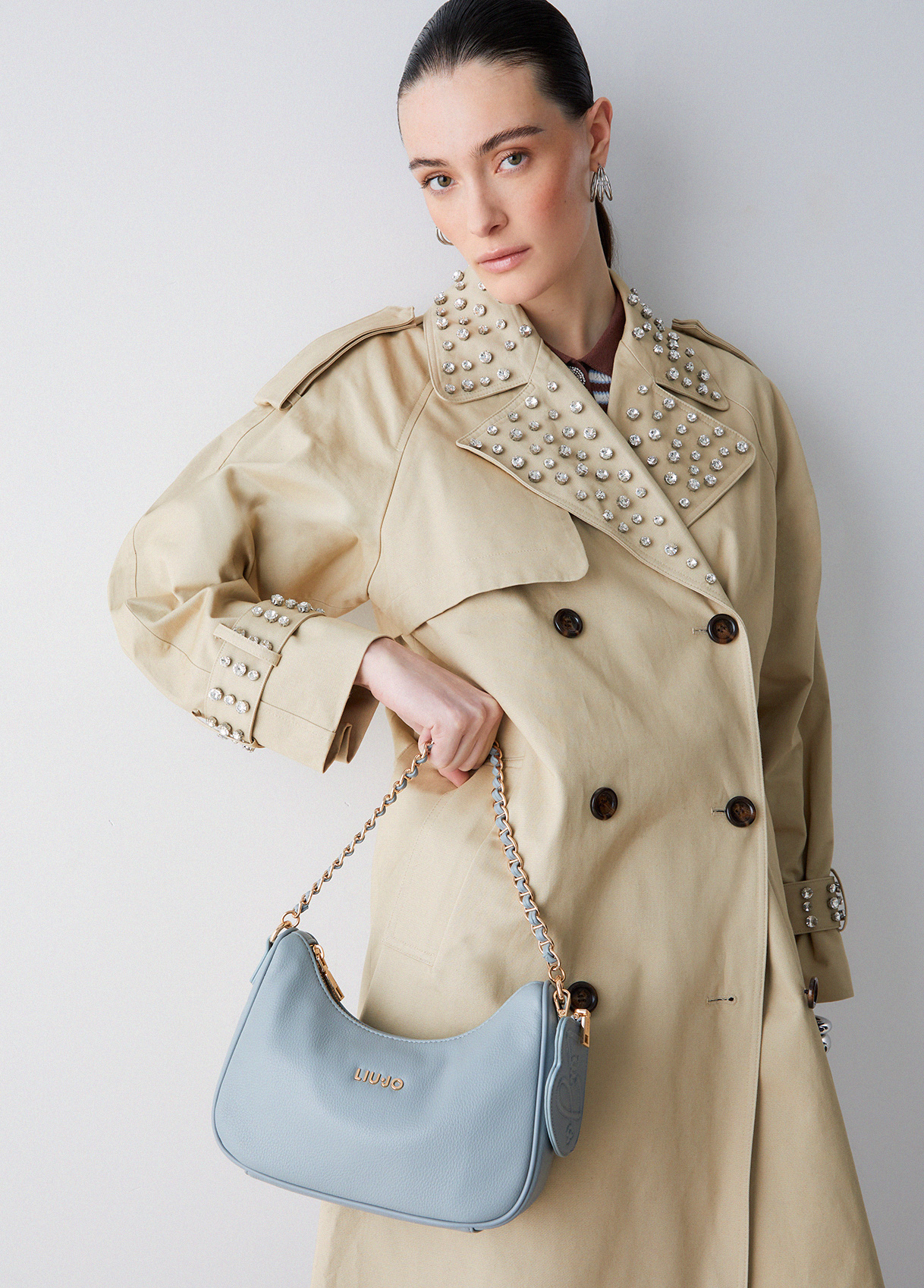 Liu Jo Donna Azzurro Borsa Hobo Piccola Con Portamonete