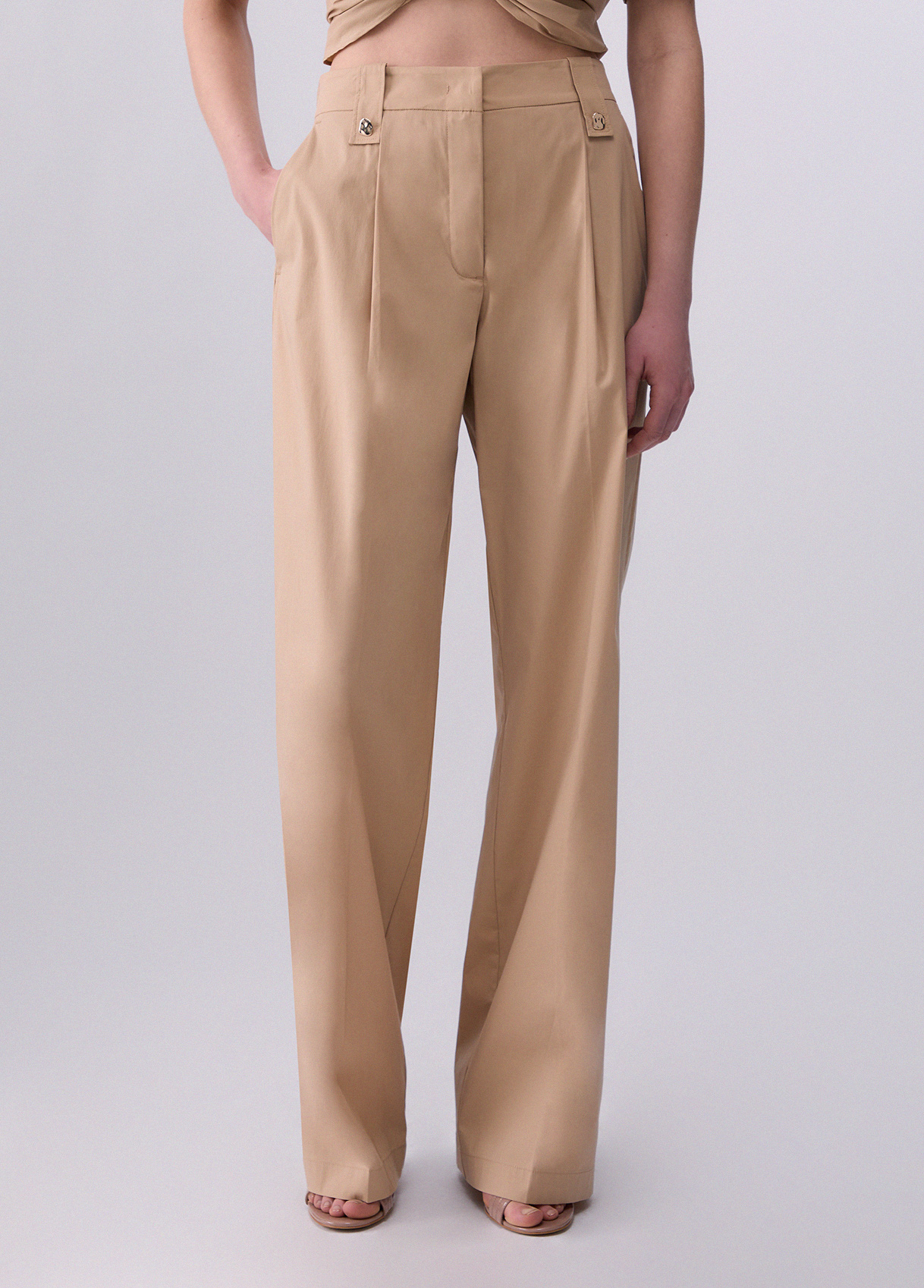 Liu Jo Poplin Straight-leg Trousers