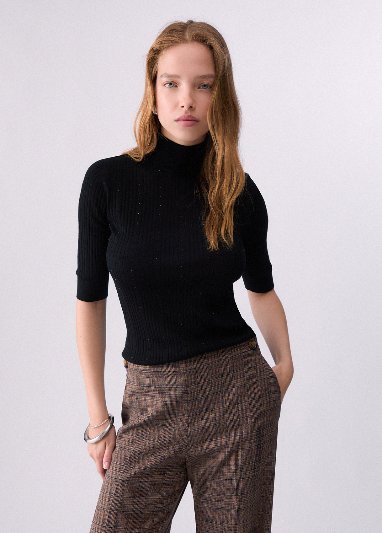 Liu Jo Wool Top With Rhinestones