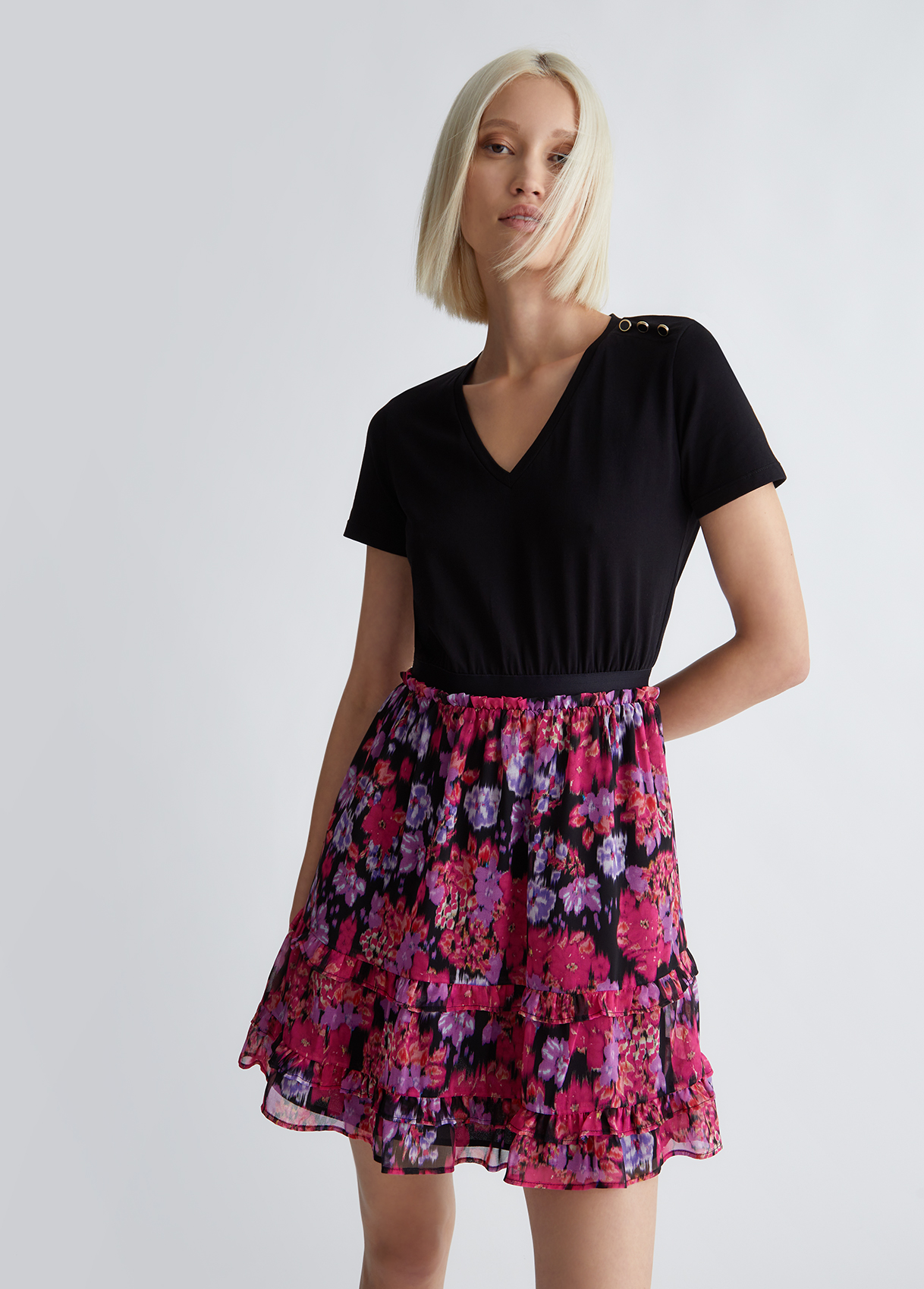 Liujo Robe Avec Jupe À Fleurs