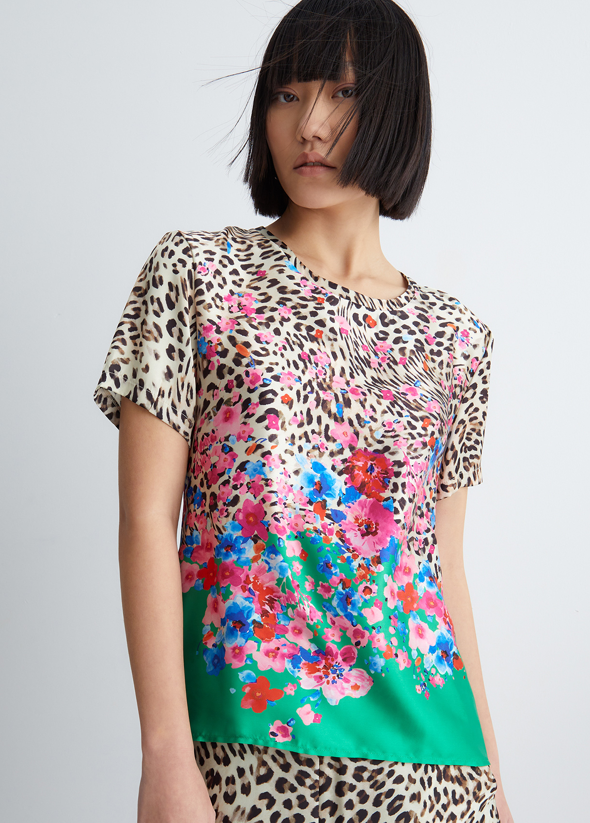 Liujo T-shirt Avec Imprimé Animalier Et Floral
