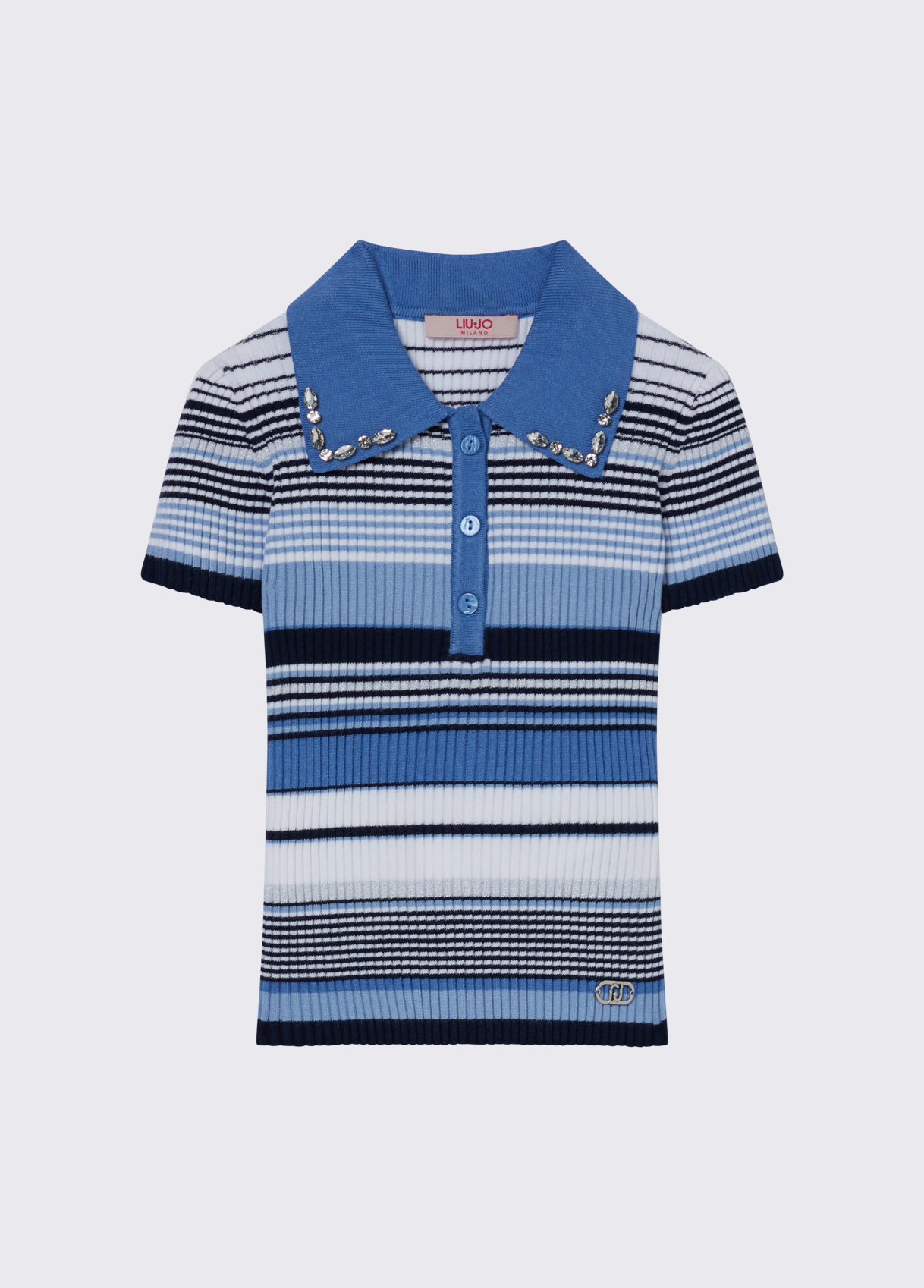 Liu Jo Striped Knit Polo-shirt