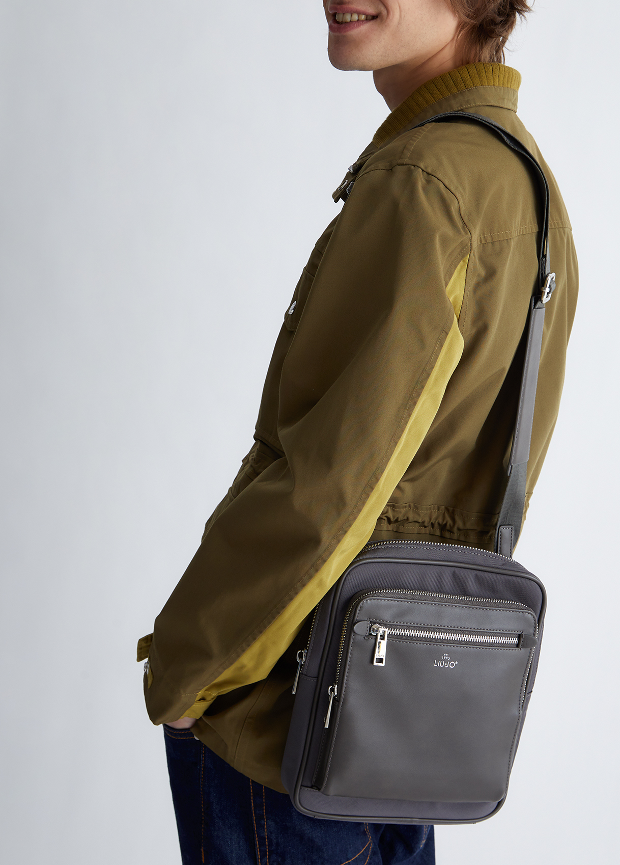 Liujo Sacoche Grise Pour Homme