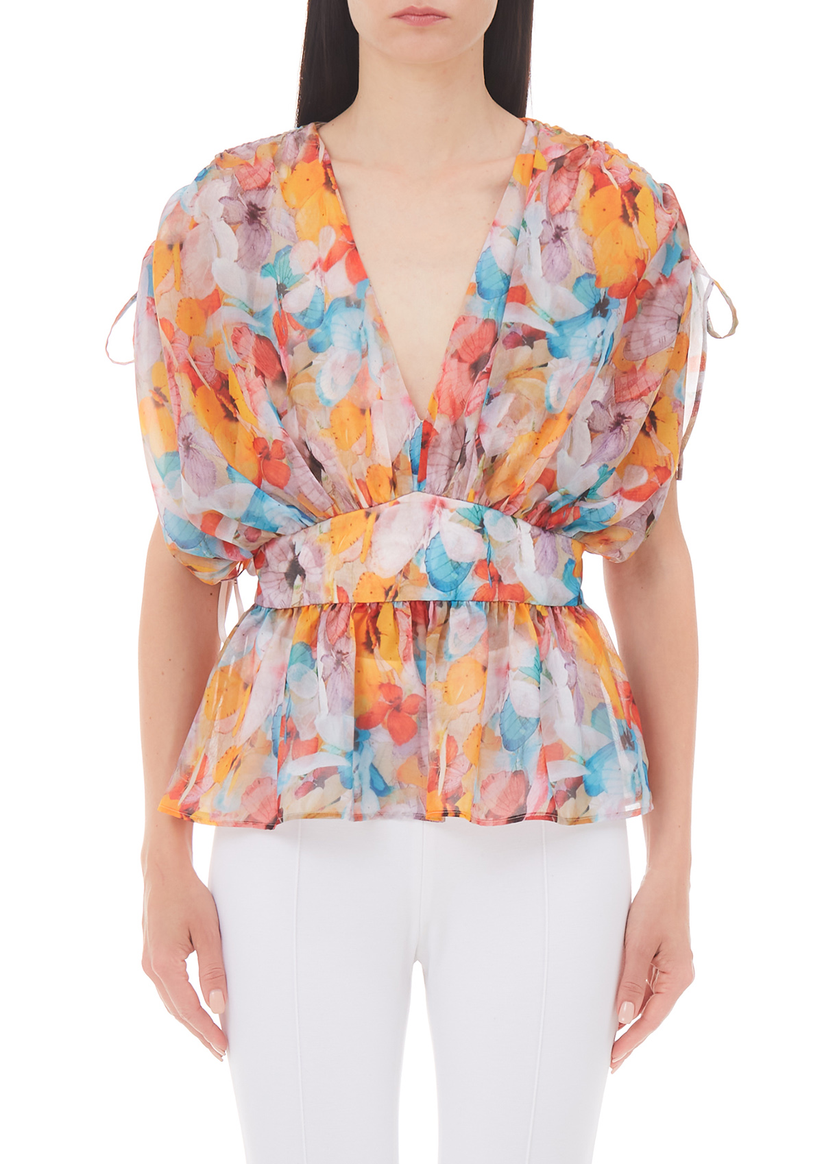 Liujo Top En Mousseline De Soie Imprimée