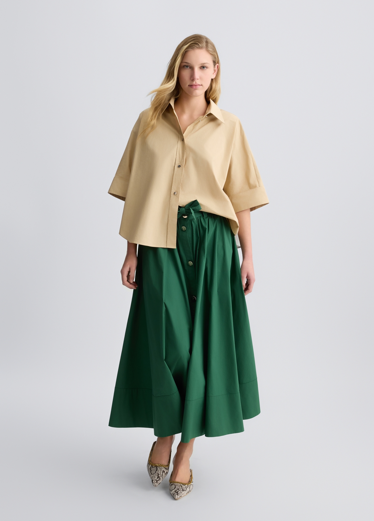 Buttoned midi skirt colour dark green | Liu Jo