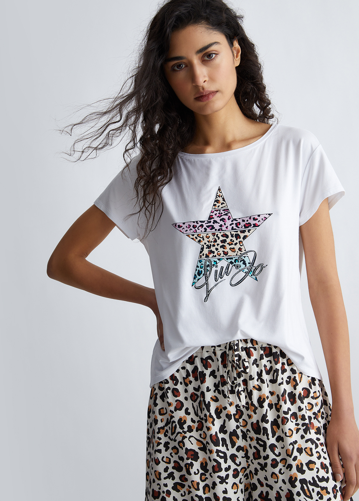 Liujo T-shirt Avec Étoile Animalier