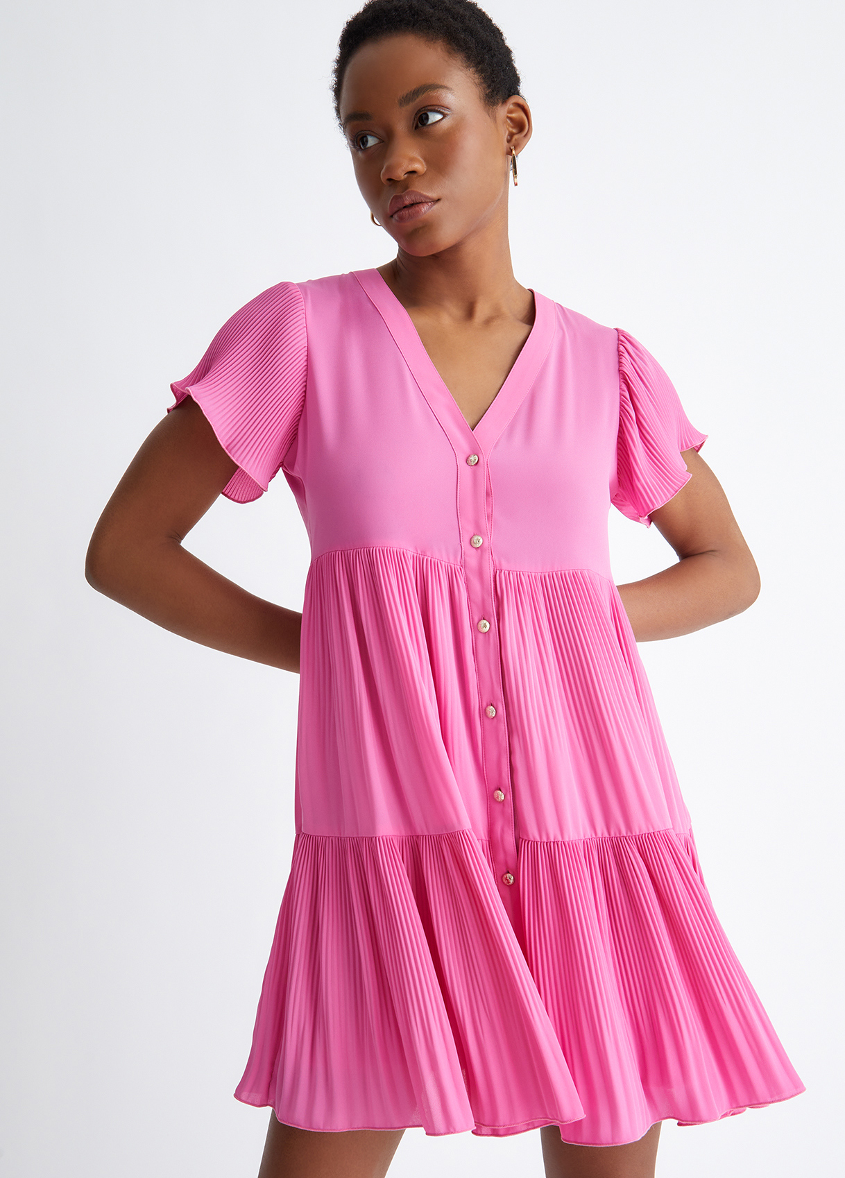 Liujo Robe Plissée En Georgette