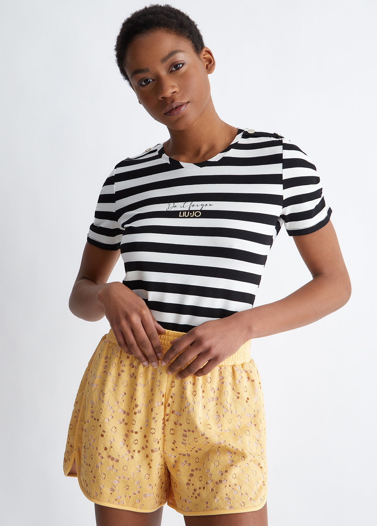 Liujo T-shirt À Rayures En Jersey