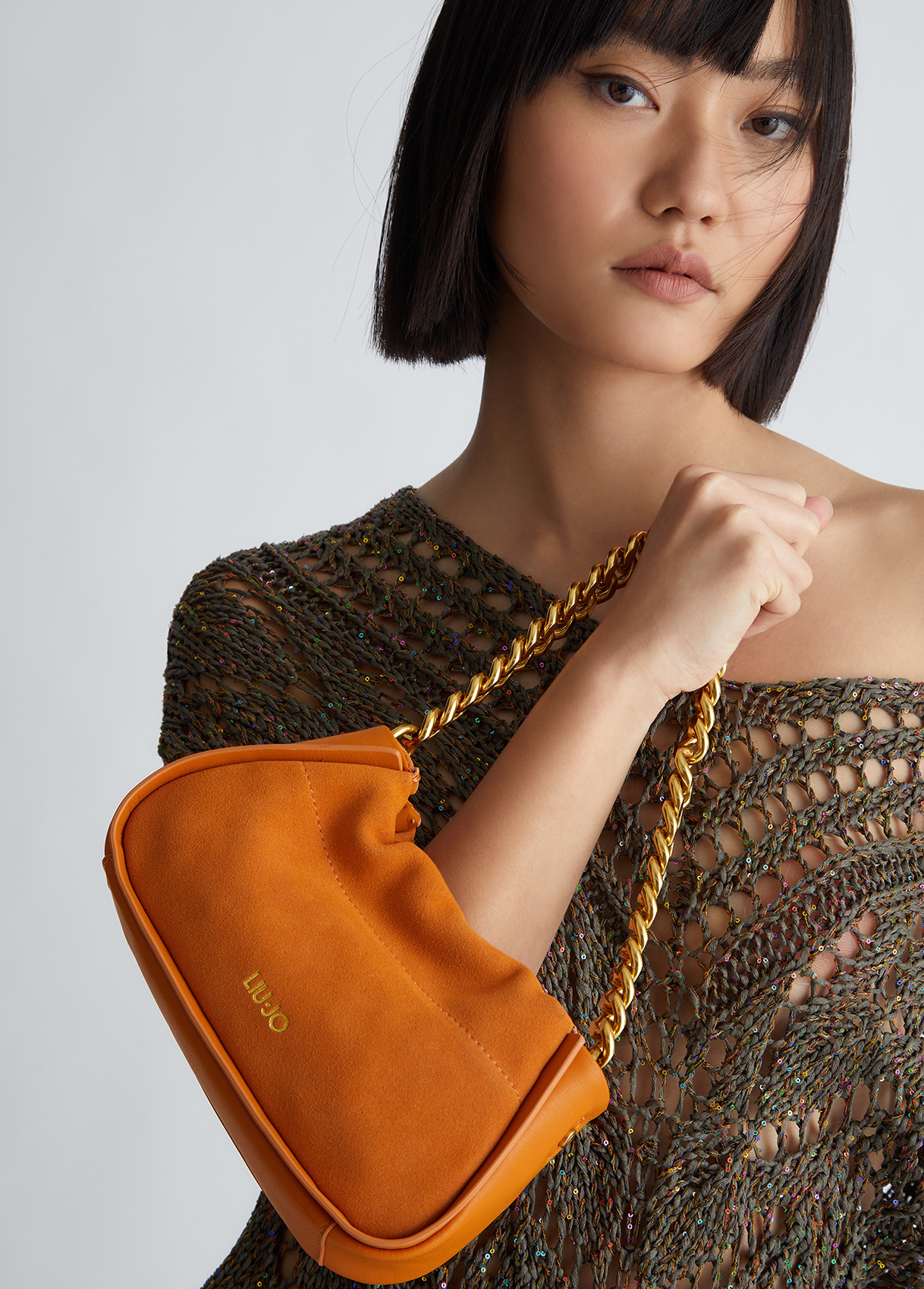 Liujo Sac À Main En Daim À Logo