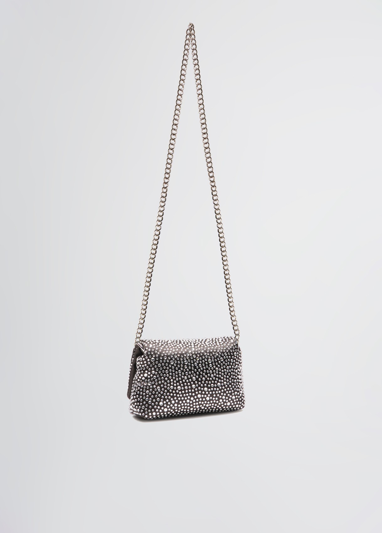 LaPuffy mini bag with rhinestones colour black | Liu Jo