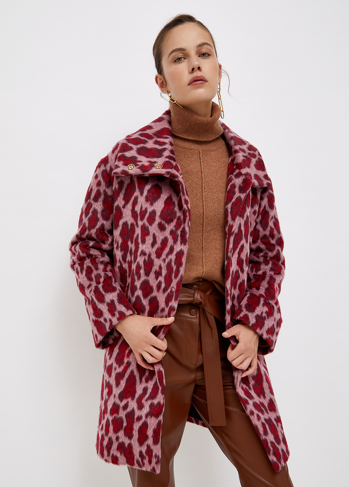 long leopard print jacket