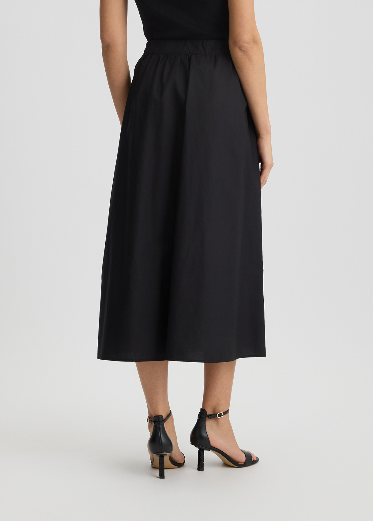 スカート LIU JO COTTON SKIRT WITH EMBROIDERY Embroidered cotton skirt colour black | Liu Jo