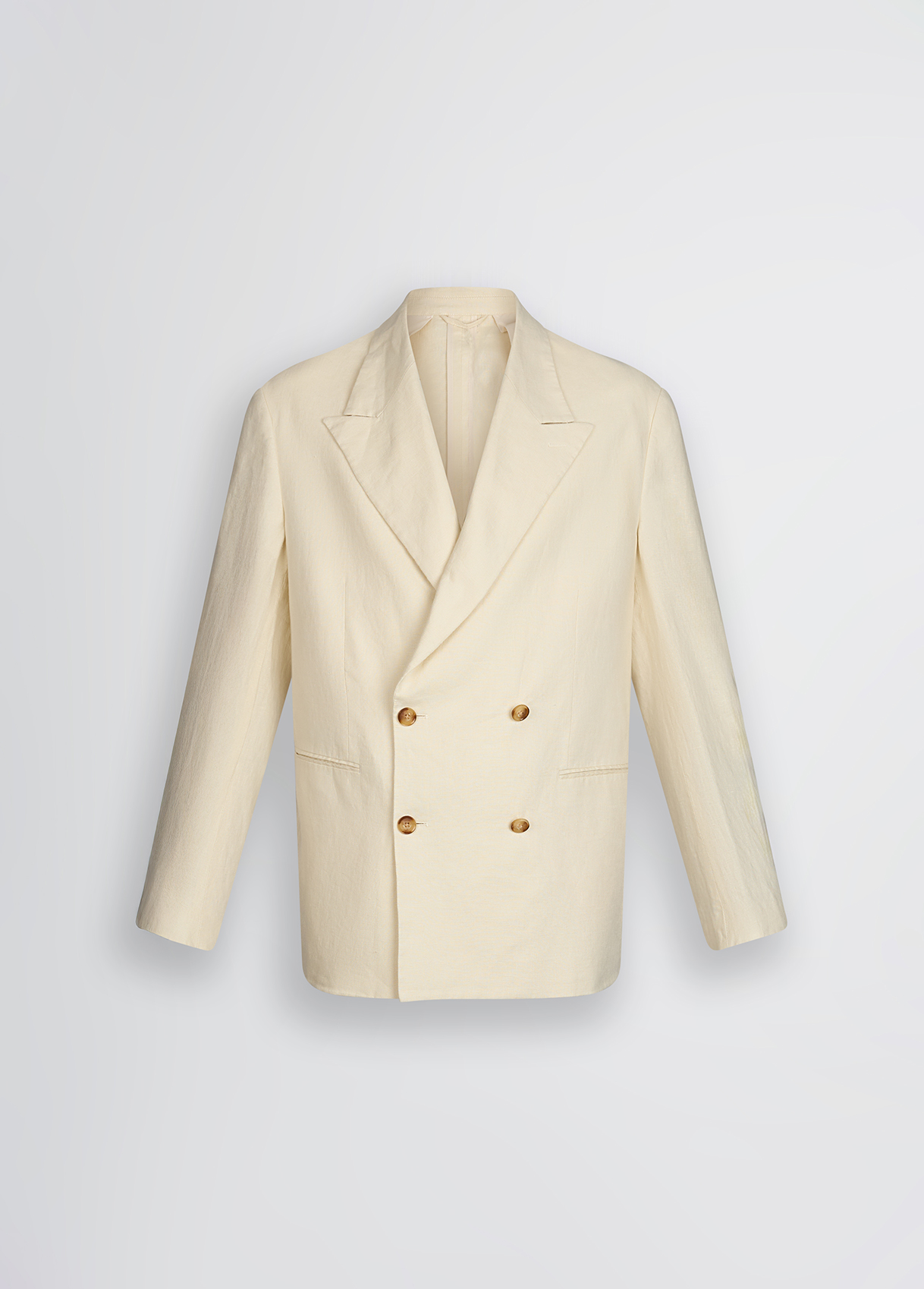 ジャケット・アウター R/L/C WTHR DOUBLE BREASTED JACKET 100% linen double-breasted jacket colour white | Liu Jo