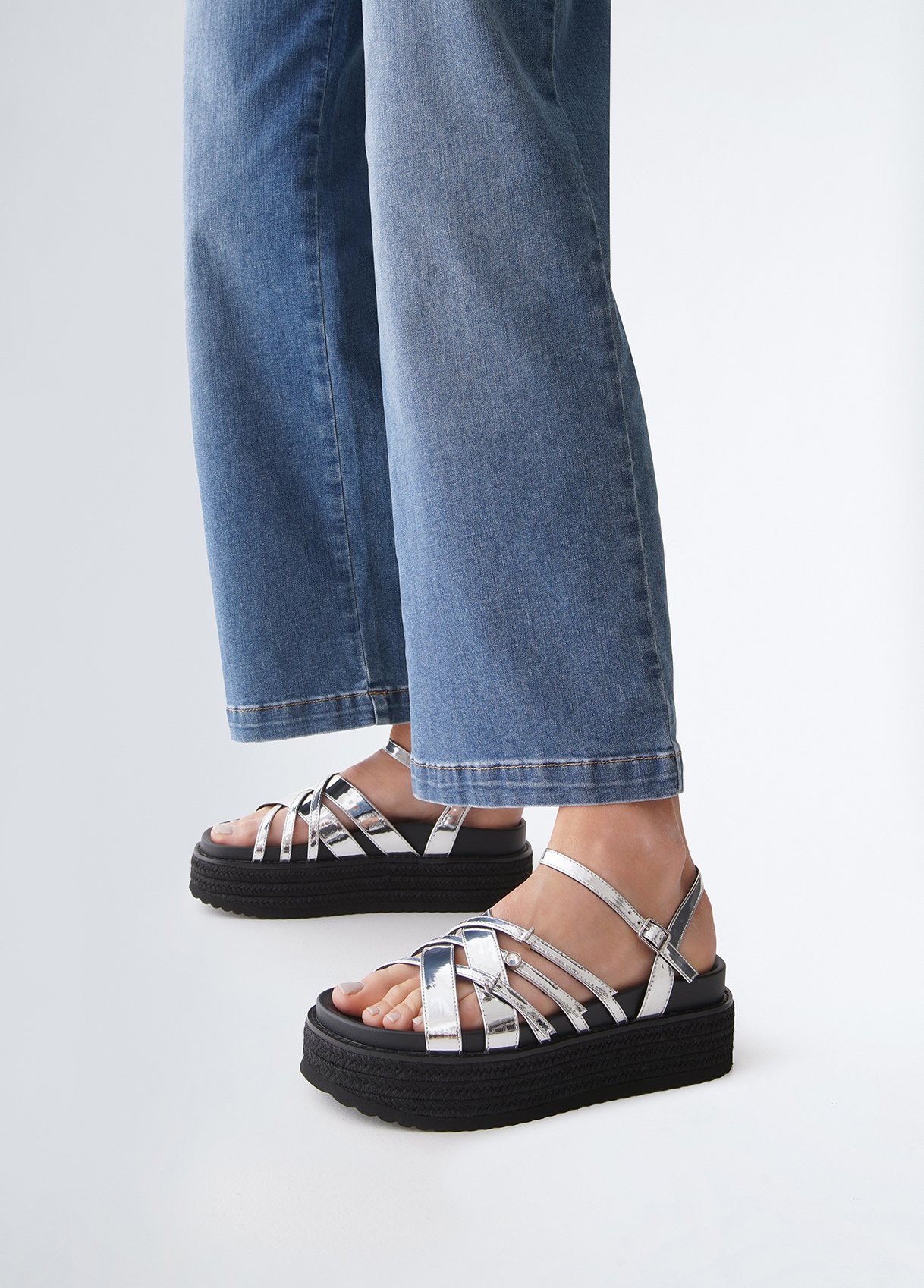Liu Jo Mirrored Platform Sandals